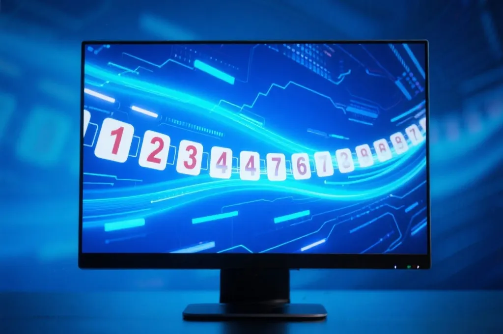 数据流与屏幕上展示的开奖号码，科技感十足